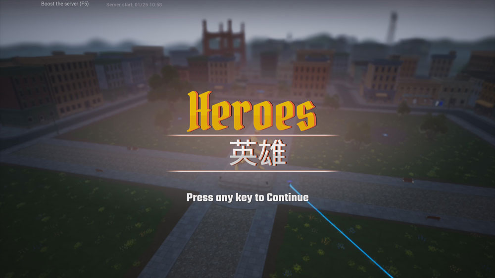 core game engine review heroes title screen