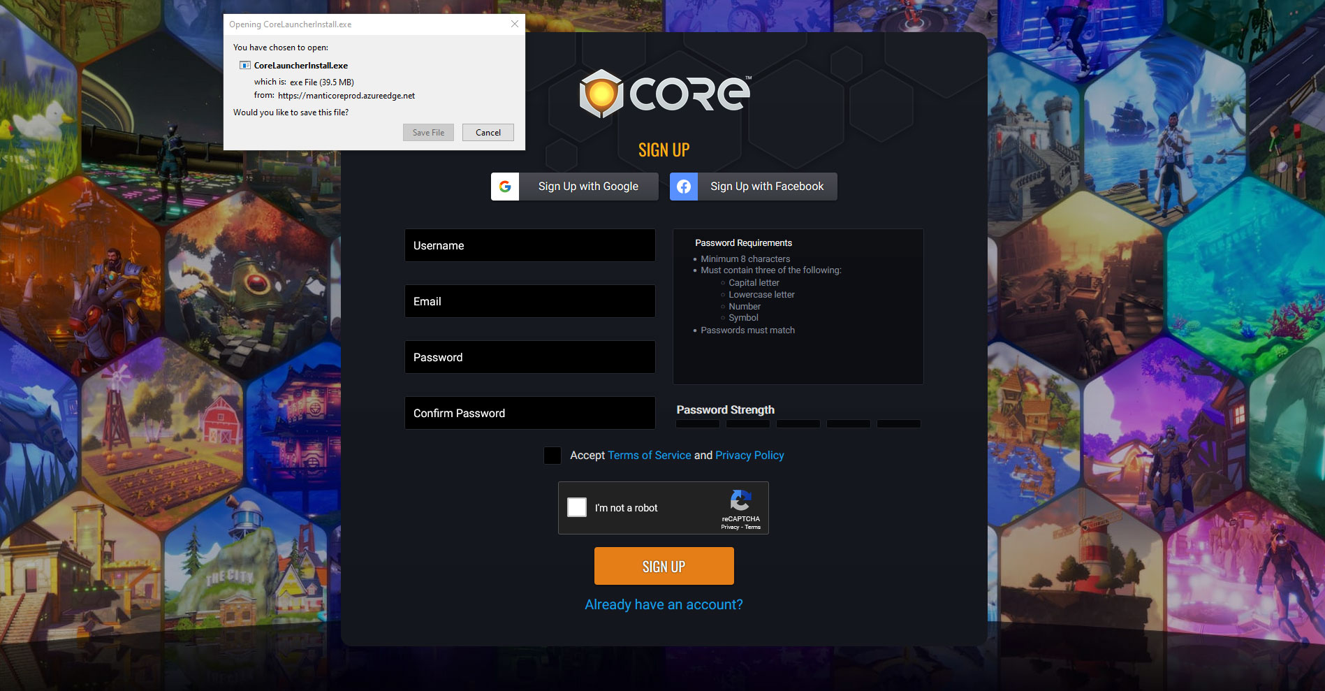 core game engine download